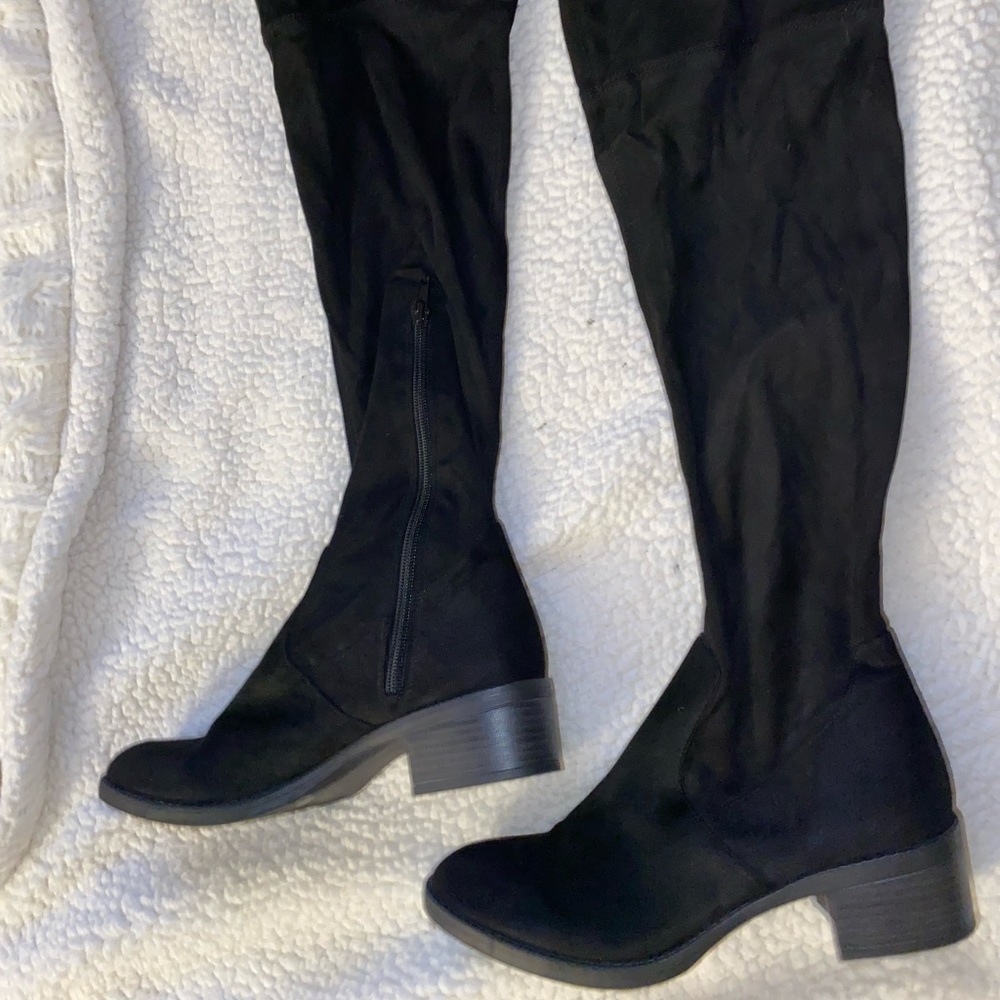 Suede Knee High Boots